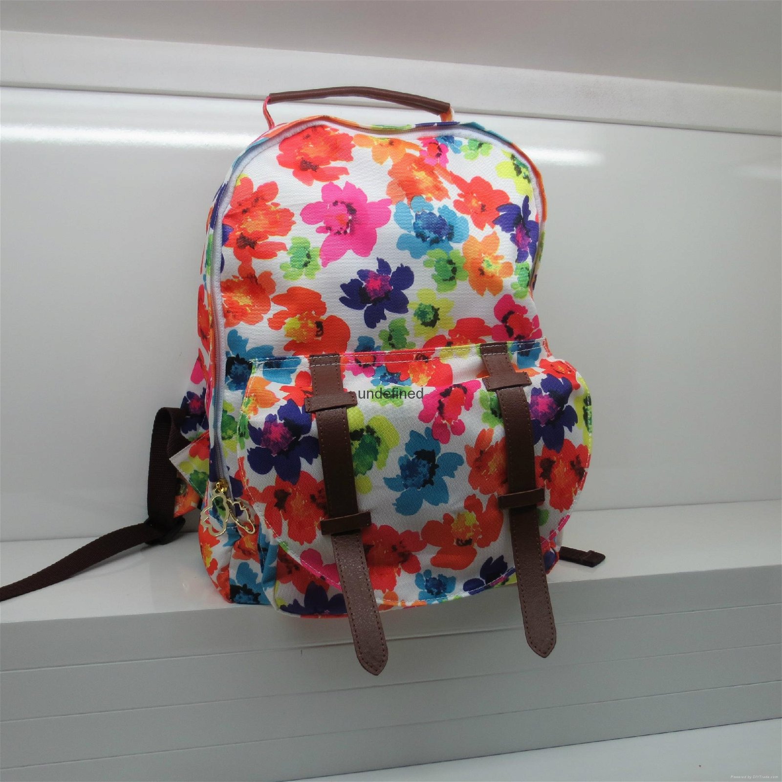 Polyester  floral  backpack  2