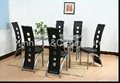 Modern Dining Table Set With 6 Pcs Chairs