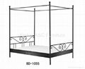 Modern Black Powder Coated Metal Bed