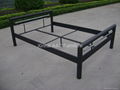 Modern Black Powder Coated Metal Bed