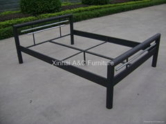 Modern Black Powder Coated Metal Bed 