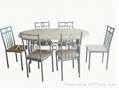 Modern Dining Set with wooden table top