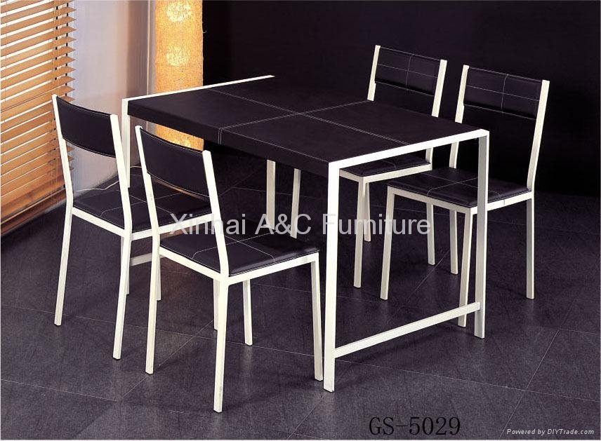 Modern Dining Set with wooden table top 4