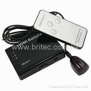HDMI Switch 3x1 with IR receiver&remote