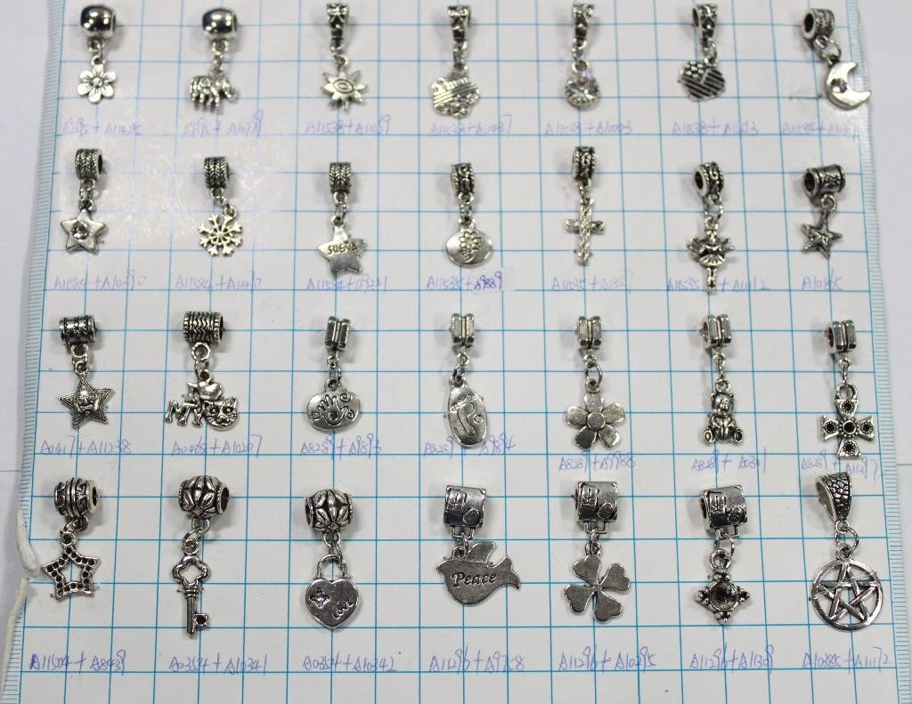 WHOLESALE! Assorted Antiqued silver key charm bail &charm 