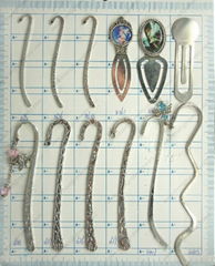 WHOLESALE! Antiqued silver mixed stytle bookmark key skeleton charm pendant