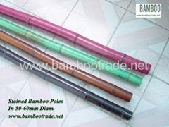 Stained bamboo canes