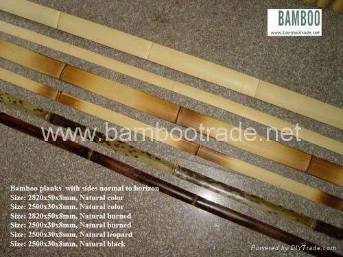 bamboo planks in burned,leopard and black color