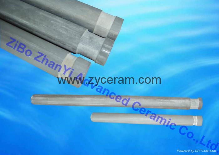  NSiC High Temperature thermocouple protective tubes For Molten AL 2