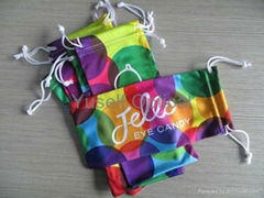 Microfiber Eyeglass/Sunglass Pouch/Bag in Heat Transfer Printing with DoublePull