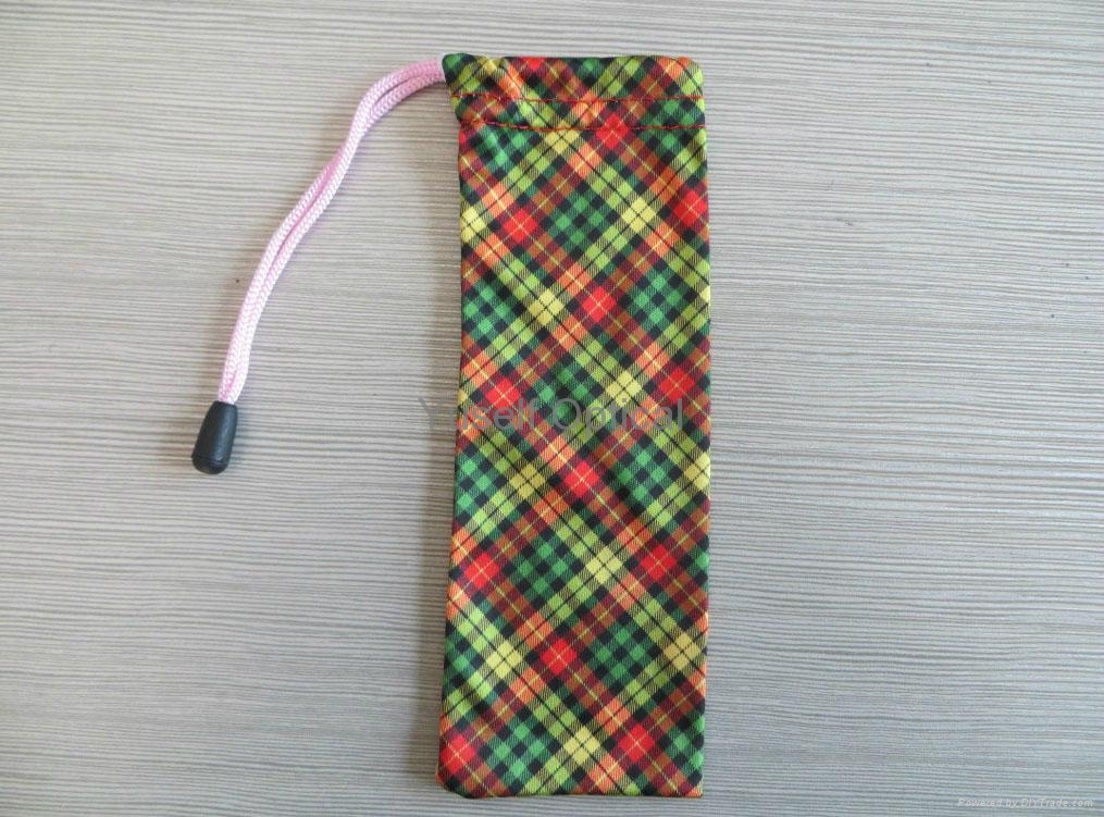Microfiber Eyeglass/Sunglass Pouch/Bag in Heat Transfer Printing with DoublePull 12
