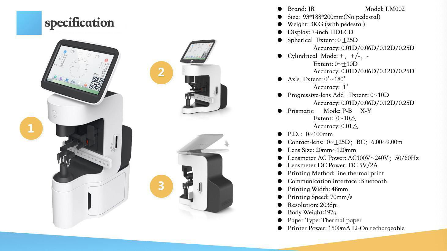 Portable auto Lensometer  LM-2002 4