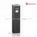 Universal metal long square power bank 800-3000mAh travel charger 4