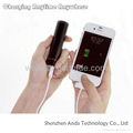 Multi-color cylindrical Metal mobile phone charger bank 2000mAh 2