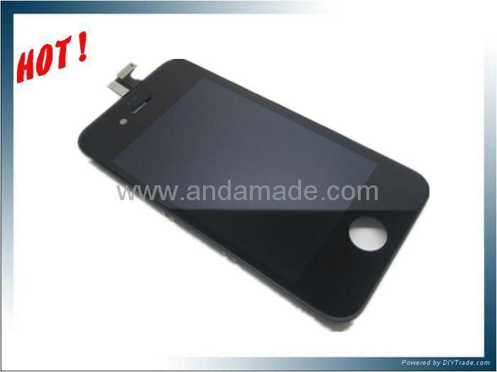 for iphone 4s assembly with LCD display and Touch Screen Black white color 