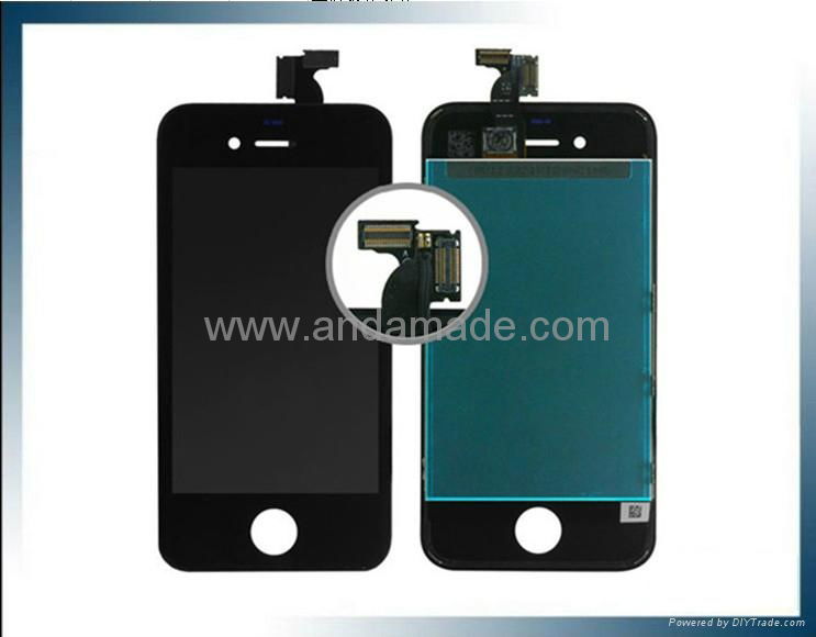 for iphone 4s assembly with LCD display and Touch Screen Black white color  2