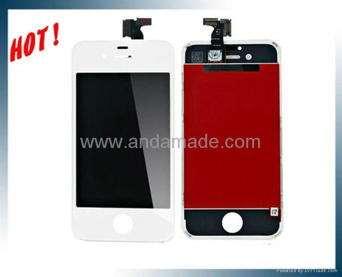 for iphone 4s assembly with LCD display and Touch Screen Black white color  4