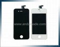 for iphone 4s assembly with LCD display and Touch Screen Black white color  5