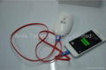 For Apple iPhone 5 LED Smile Face USB Data Sync Charger Flat 1m Colorful Cable 3