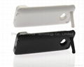 3800mAh Cubic Texture External Battery Charger Case w/ Stand for HTC One M7 801e 3