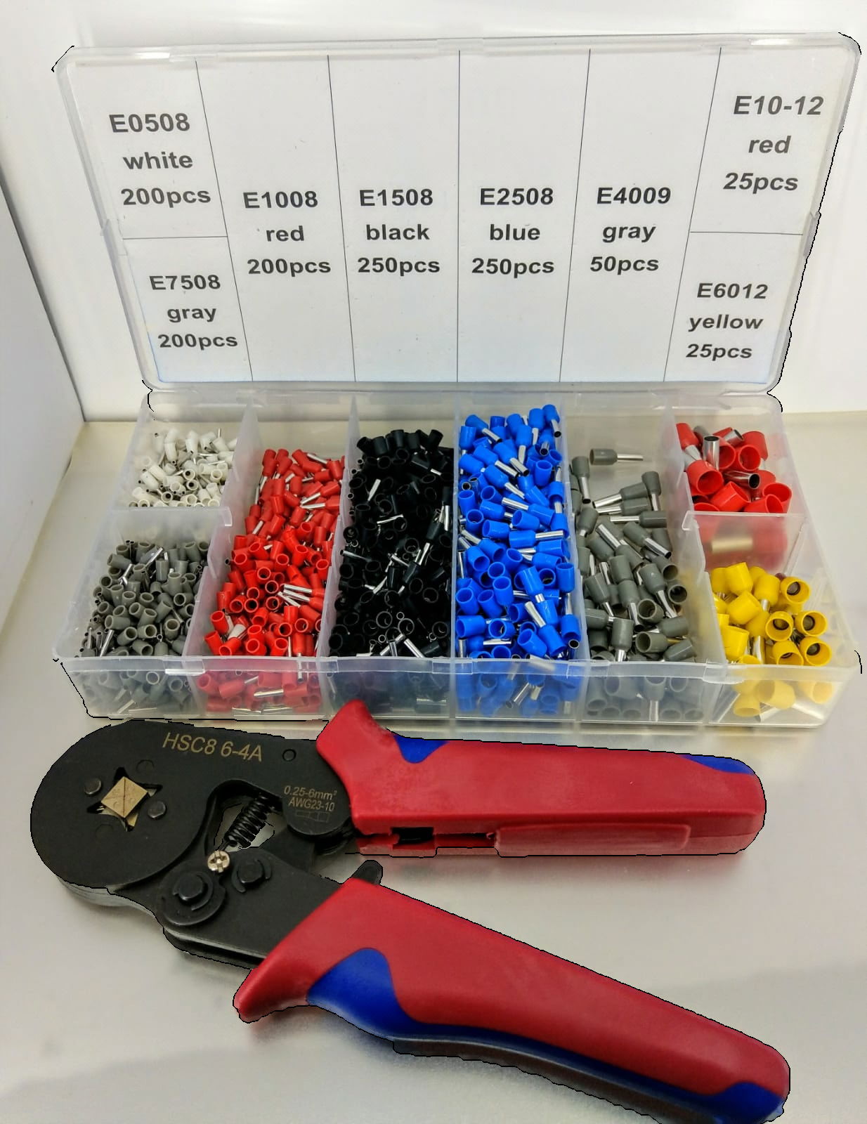 1200pcs Insulated Non-Insulated Wire Connector Terminal Kit