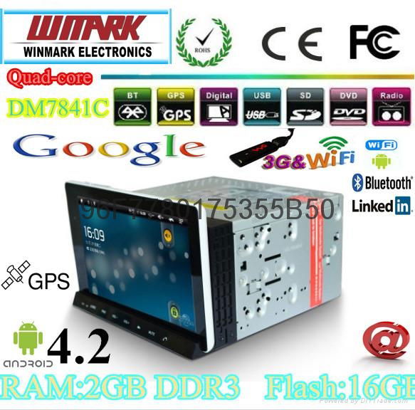 android 4.2 car tablet for car DVD player with main unit of Win CE 6.0 OS