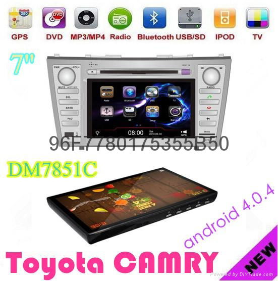 2 Din 7 inch Car Multimedia Player with Android 4.0 + Wince 6.0 for Toyota Camry 3