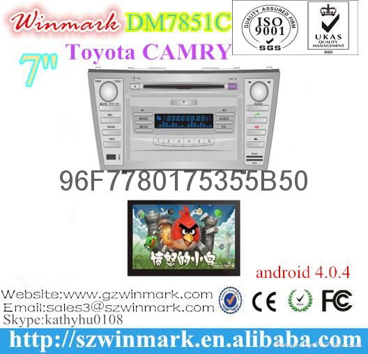 2 Din 7 inch Car Multimedia Player with Android 4.0 + Wince 6.0 for Toyota Camry 5