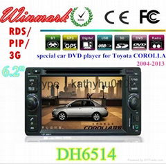 6.2inch Touch Screen Car DVD Player for Toyota Corolla in Dash DH6514