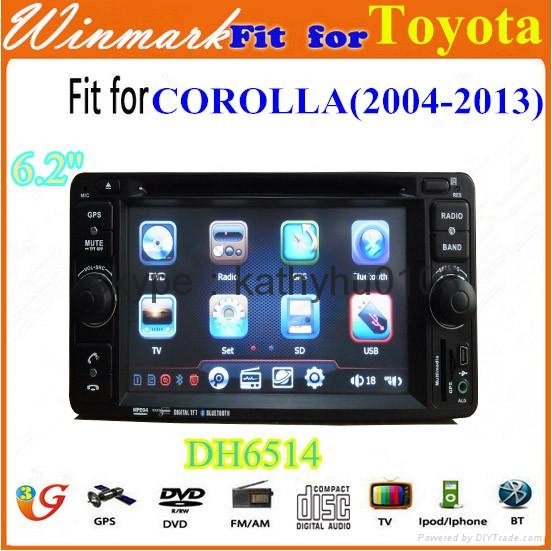 6.2inch Touch Screen Car DVD Player for Toyota Corolla in Dash DH6514   2
