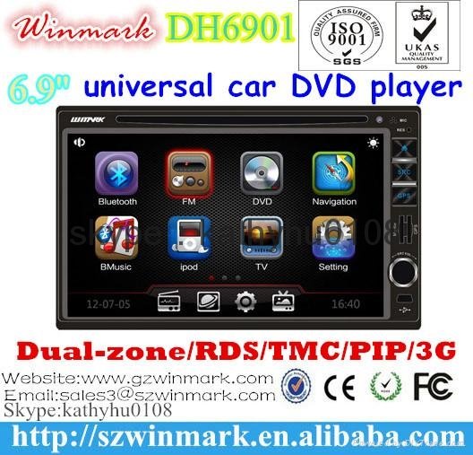 universal double din car dvd with gps bt ipod fm/am 3g etc DH6901