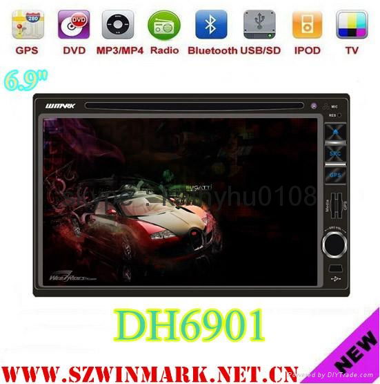 universal double din car dvd with gps bt ipod fm/am 3g etc DH6901 3