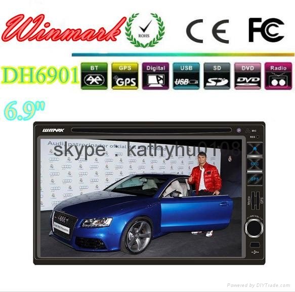 universal double din car dvd with gps bt ipod fm/am 3g etc DH6901 4