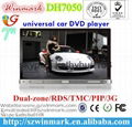 7" 3G digital Car CD Player with GPS IPOD Iphone4s BT radio RDS dual zone PIP 3