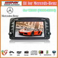 DJ7063 touch screen 2 din 7inch car dvd player for mercedes benz W209 1