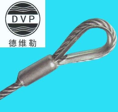 galvanized steel wire rope with sling  tips of aluminium
