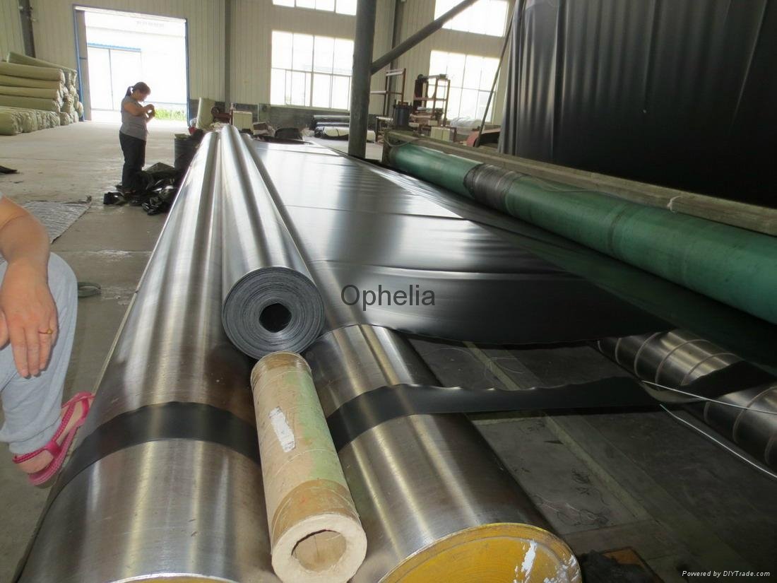 Top class USA GRI-GM13 standard double side smooth HDPE black rolls geomembrane