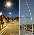 Curved light pole