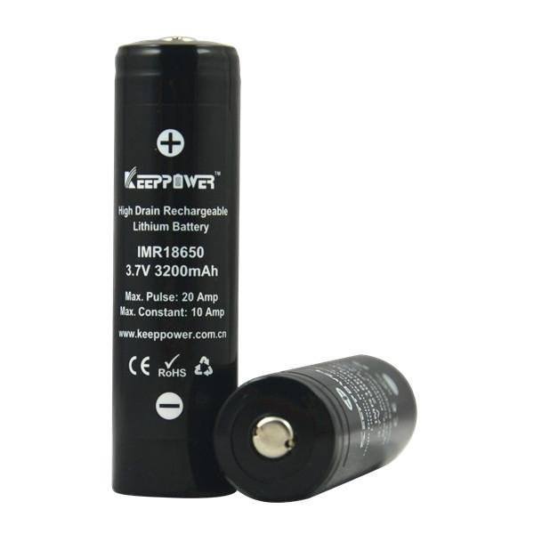 KeepPower IMR 18650 battery 3200mAh 3.7V maximum 20A discharge power cell