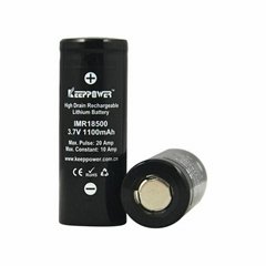 KeepPower IMR 18500 battery 1100mah 3.7V high discharge rate cell