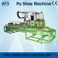 Double-head three color pu shoe-making