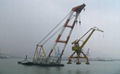 cheap floating crane sheerleg crane barge revolving floating crane 4