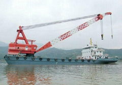 300t floating crane 300 ton crane barge for sale price 3 million only 