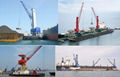 floating crane barge for bulk iron ore sand coal grab floating crane barge