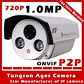 1.0MP 720P IP camera 安防攝像監控攝像頭 云服務