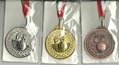 sport golden silver copper medal plates 5