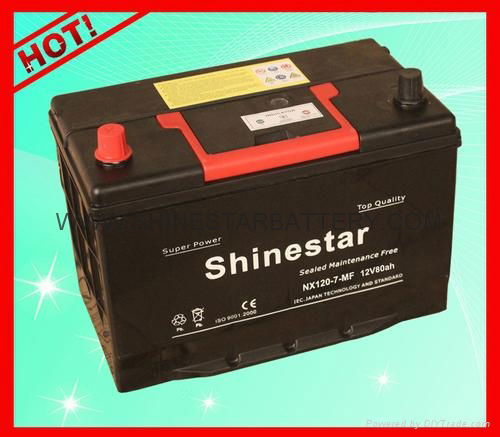 Sell Maintenance free car battery-12V80AH-NX120-7MF