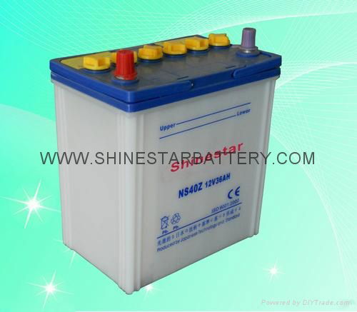 Dry charge automotive battery -NS40Z-12V36AH 2