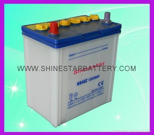 Dry charge automotive battery -NS40Z-12V36AH 3