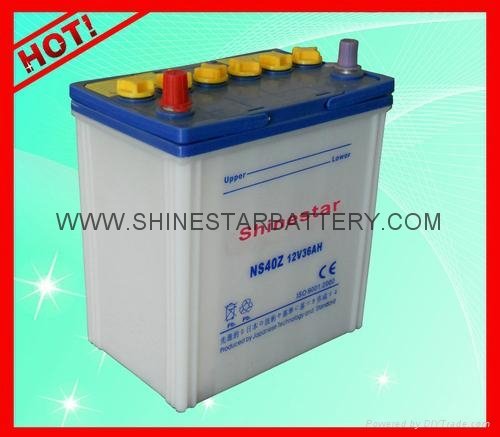 Dry charge automotive battery -NS40Z-12V36AH 4
